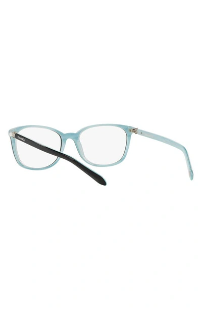 Shop Tiffany & Co 53mm Square Optical Glasses In Black Blue