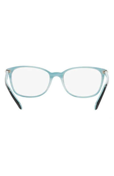 Shop Tiffany & Co 53mm Square Optical Glasses In Black Blue