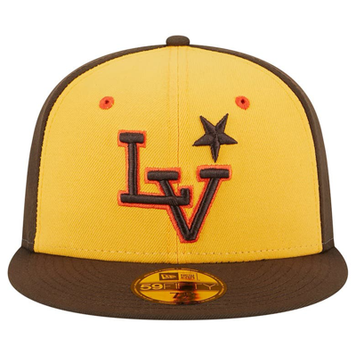 Shop New Era Yellow Las Vegas Aviators Theme Nights Las Vegas Stars  59fifty Fitted Hat