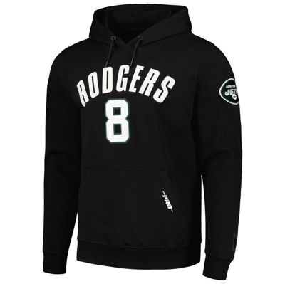 Shop Pro Standard Aaron Rodgers Black New York Jets Player Name & Number Pullover Hoodie