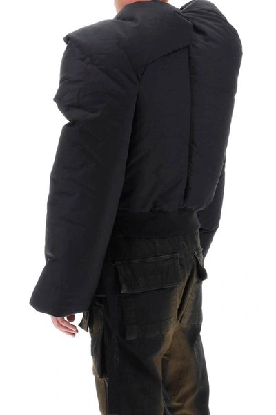 Shop Rick Owens Drkshdw Drkshdw Doll Padded Bomber Jacket With Sculpted Neck In Black