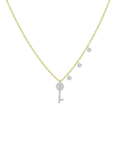 Shop Meira T 14k 0.10 Ct. Tw. Diamond Key Necklace