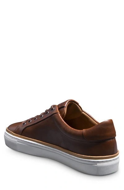 Shop Allen Edmonds Flynn Leather Sneaker In Cognac