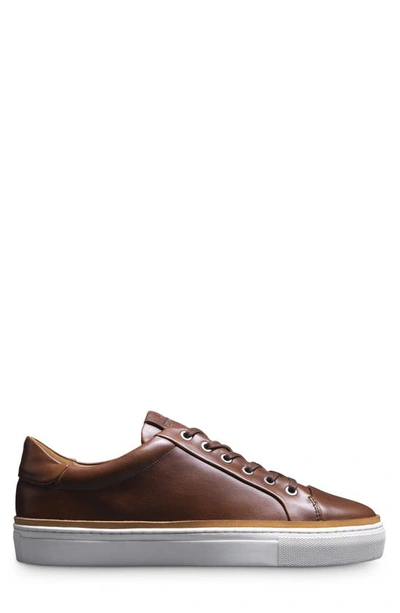 Shop Allen Edmonds Flynn Leather Sneaker In Cognac