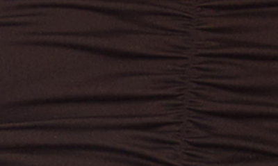 Shop Susana Monaco Ruched Mock Neck Midi Dress In Black