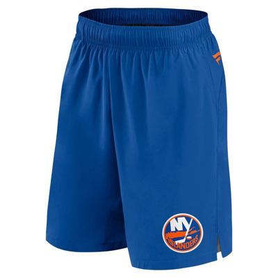 Shop Fanatics Branded  Royal New York Islanders Authentic Pro Tech Shorts