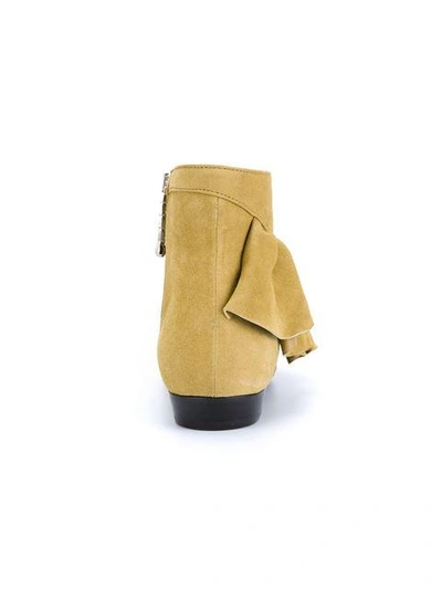 Shop Jw Anderson Ruffle Ankle Boots In Neutrals