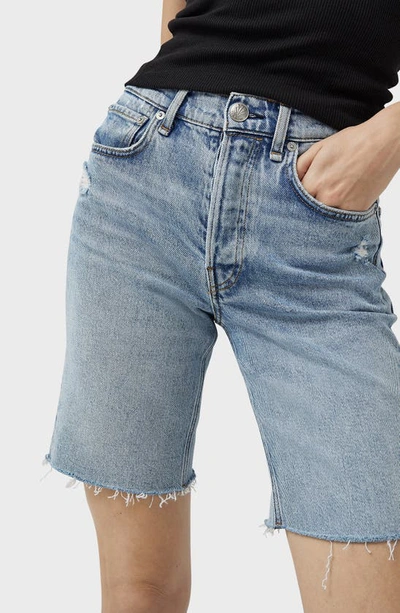 Rag & Bone Raw Hem Denim Bermuda Shorts In Mallory