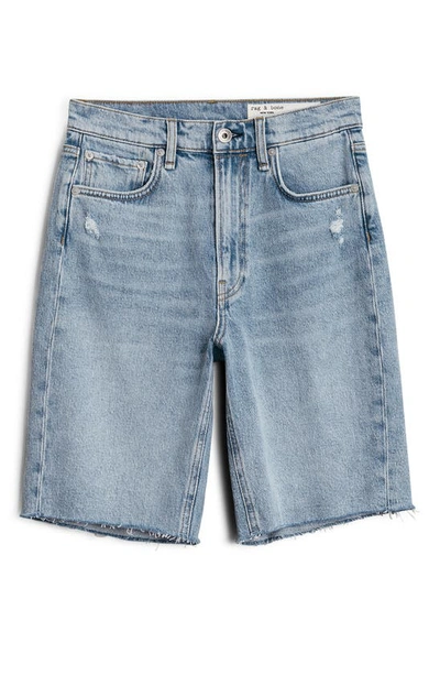 Rag & Bone Raw Hem Denim Bermuda Shorts In Mallory