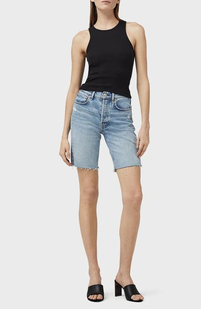 Rag & Bone Raw Hem Denim Bermuda Shorts In Mallory