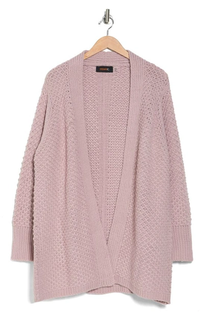 Shop Renee C Open Front Sweater Cardigan In Pink
