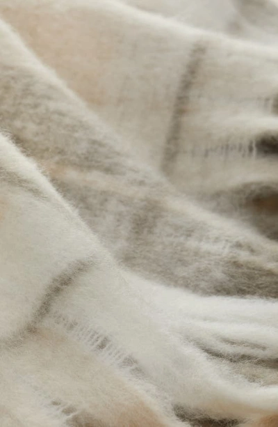 Upwest X Nordstrom Fireside Fleece Throw Blanket In Cream Plaid
