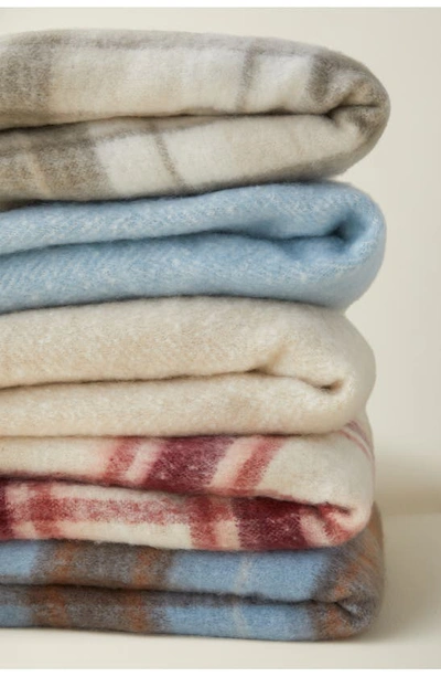 Upwest X Nordstrom Fireside Fleece Throw Blanket In Cream Plaid