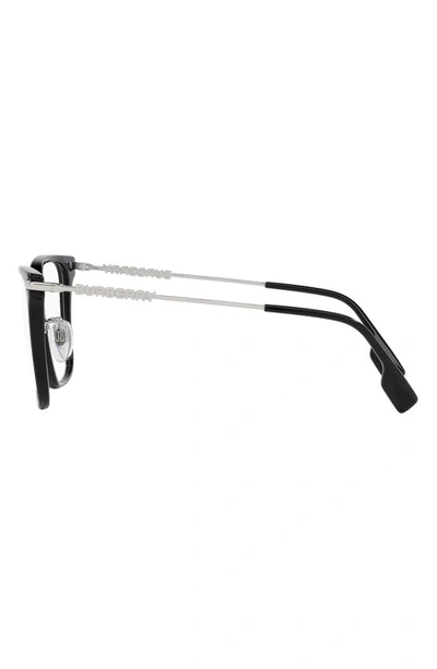 Shop Burberry Elizabeth 54mm Square Optical Glasses In Black