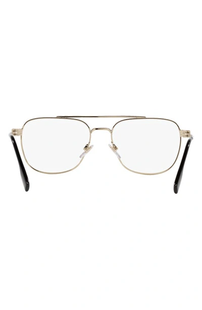 Shop Burberry Michael 57mm Square Optical Glasses In Lite Gold