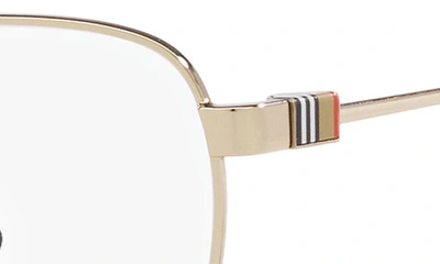 Shop Burberry Michael 57mm Square Optical Glasses In Lite Gold