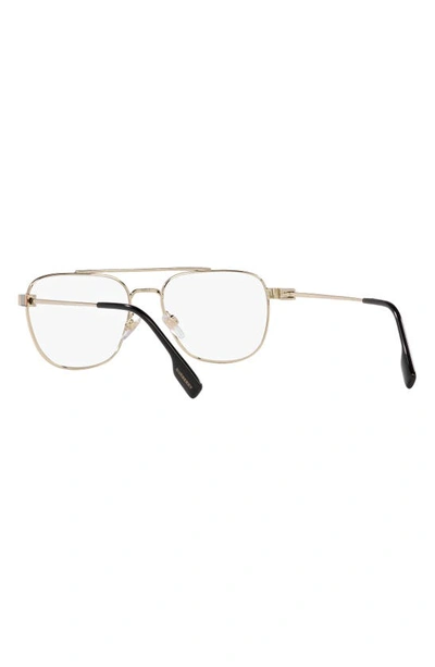 Shop Burberry Michael 55mm Square Optical Glasses In Lite Gold