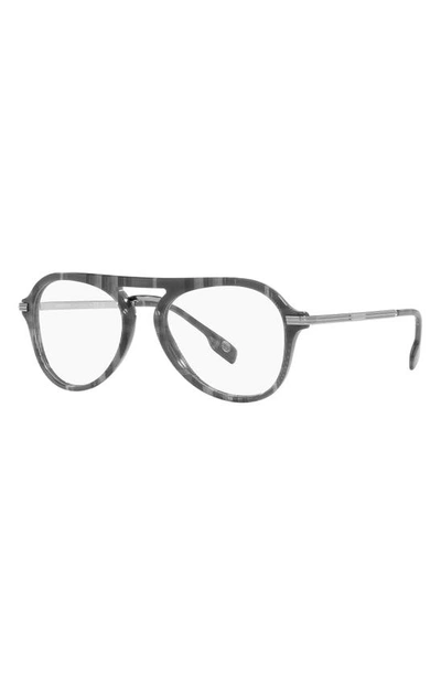 Shop Burberry Bailey 55mm Pilot Optical Glasses In Dark Grey