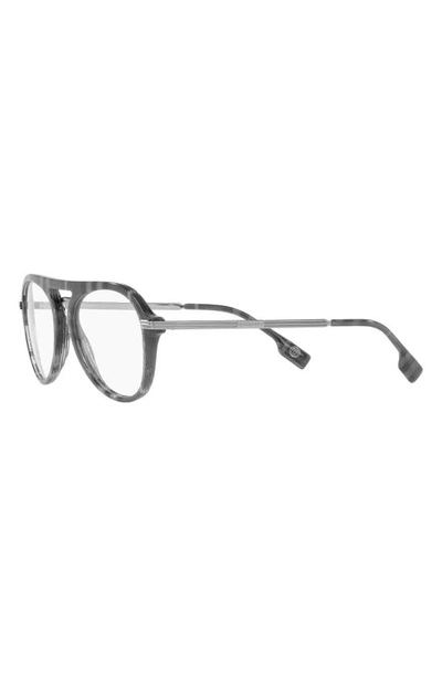 Shop Burberry Bailey 55mm Pilot Optical Glasses In Dark Grey