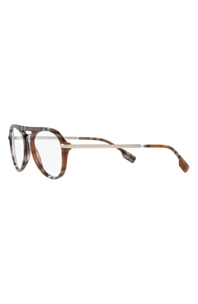 Shop Burberry Bailey 55mm Pilot Optical Glasses In Brown
