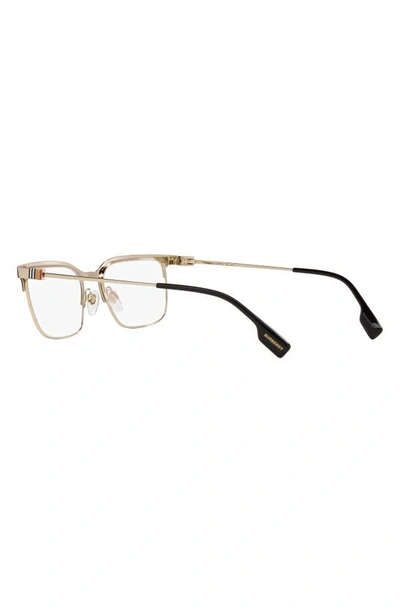Shop Burberry Douglas 56mm Square Optical Glasses In Shiny Black