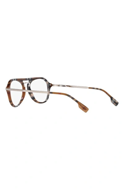 Shop Burberry Bailey 55mm Pilot Optical Glasses In Brown