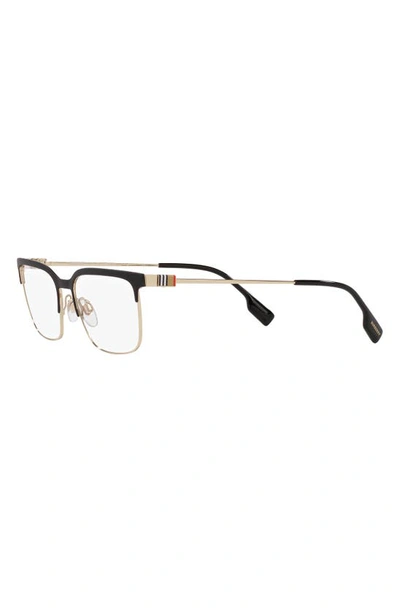 Shop Burberry Douglas 56mm Square Optical Glasses In Shiny Black