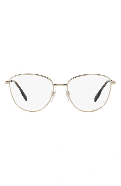 Shop Burberry Virginia 55mm Phantos Optical Glasses In Light Gold