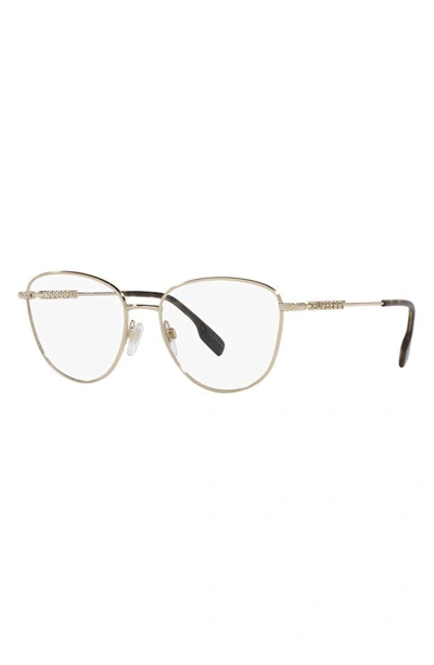 Shop Burberry Virginia 55mm Phantos Optical Glasses In Light Gold