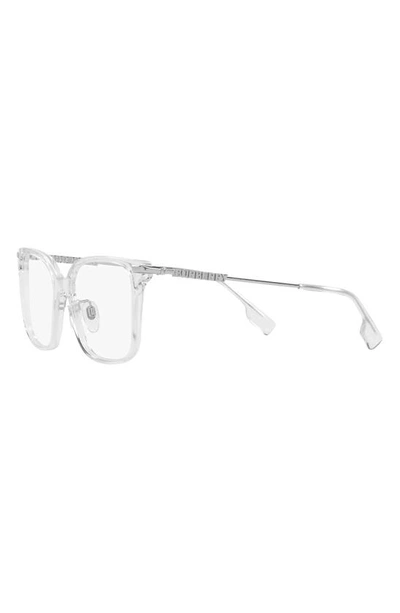 Burberry Elizabeth 52mm Square Optical Glasses In Rose Gold Black
