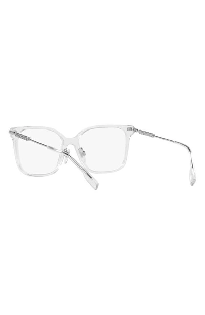 Burberry Elizabeth 52mm Square Optical Glasses In Rose Gold Black
