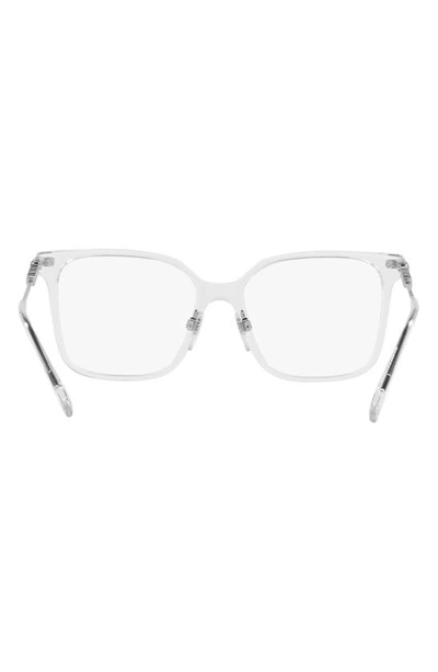 Burberry Elizabeth 52mm Square Optical Glasses In Rose Gold Black