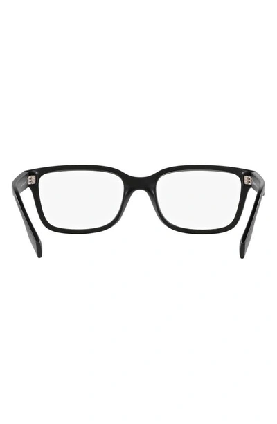 Shop Burberry Charlie 55mm Square Optical Glasses In Matte Black