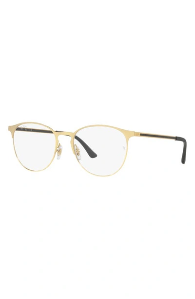 Ray Ban Phantos 53mm Optical Glasses In Light Gold