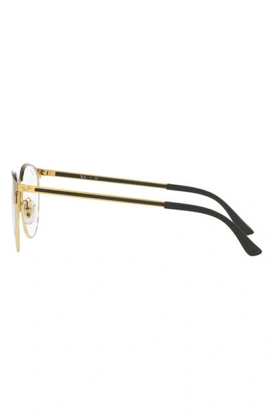 Ray Ban Phantos 53mm Optical Glasses In Light Gold