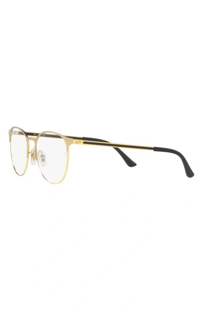 Ray Ban Phantos 53mm Optical Glasses In Light Gold