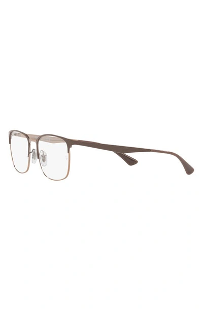 Shop Ray Ban 54mm Rectangular Optical Glasses In Copper