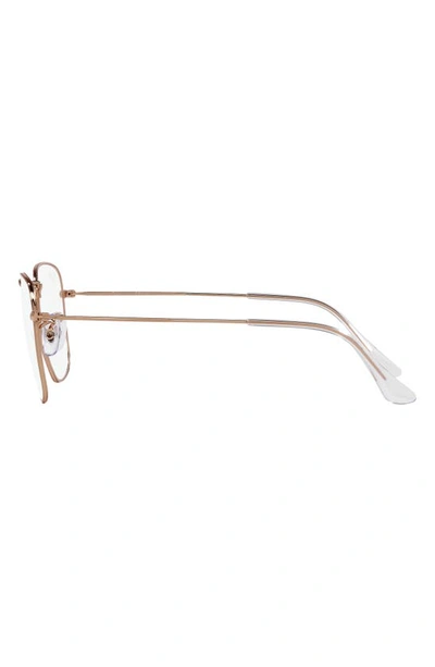 Ray Ban 51mm Optical Glasses In Rose Gold