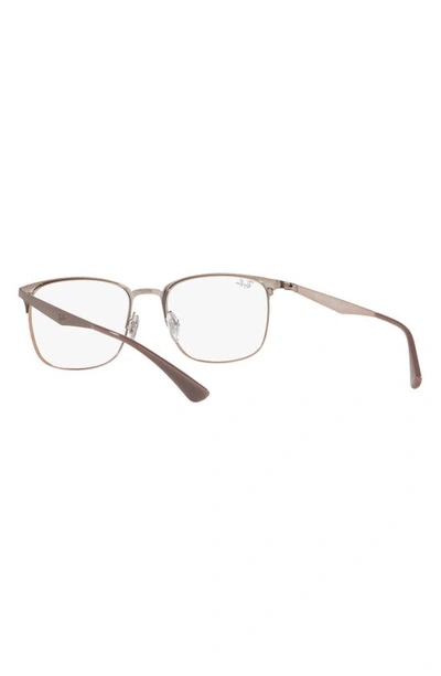 Shop Ray Ban 54mm Rectangular Optical Glasses In Copper