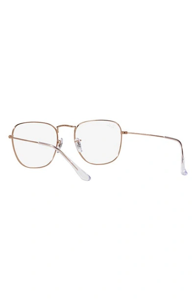 Shop Ray Ban 51mm Optical Glasses In Rose Gold