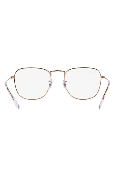 Shop Ray Ban 51mm Optical Glasses In Rose Gold