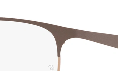 Shop Ray Ban 54mm Rectangular Optical Glasses In Copper