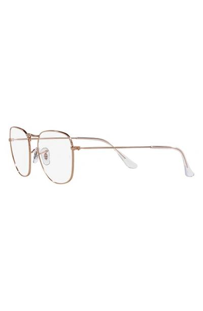 Shop Ray Ban 51mm Optical Glasses In Rose Gold