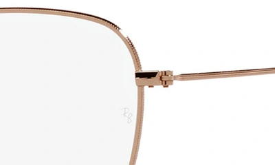 Shop Ray Ban 51mm Optical Glasses In Rose Gold