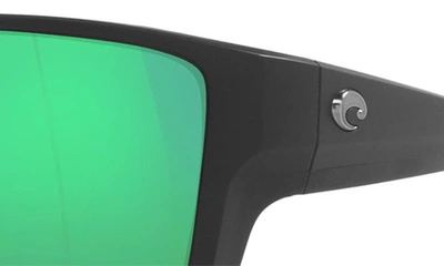 Shop Costa Del Mar 63mm Mirrored Polarized Oversize Square Sunglasses In Green Mirror