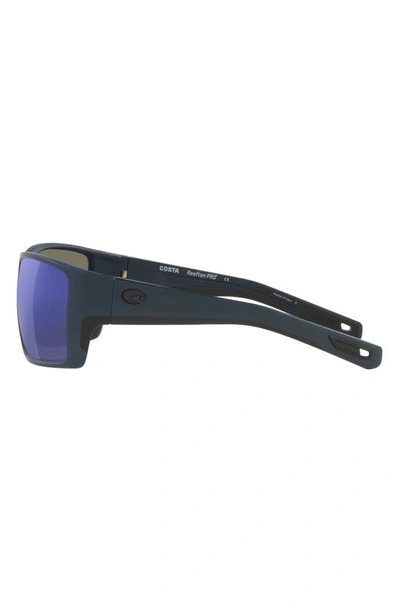 Costa Del Mar 63mm Mirrored Polarized Oversize Square Sunglasses In Blue Mirror