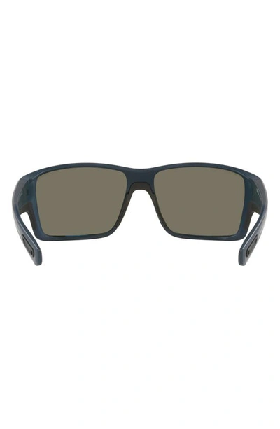 Costa Del Mar 63mm Mirrored Polarized Oversize Square Sunglasses In Blue Mirror