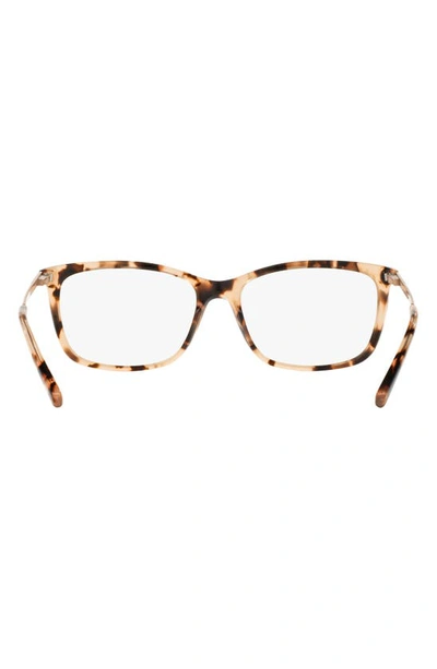 Michael Kors 52mm Square Optical Glasses In Pink Tort