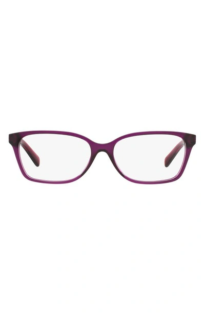 Shop Michael Kors 54mm Square Optical Glasses In Purple