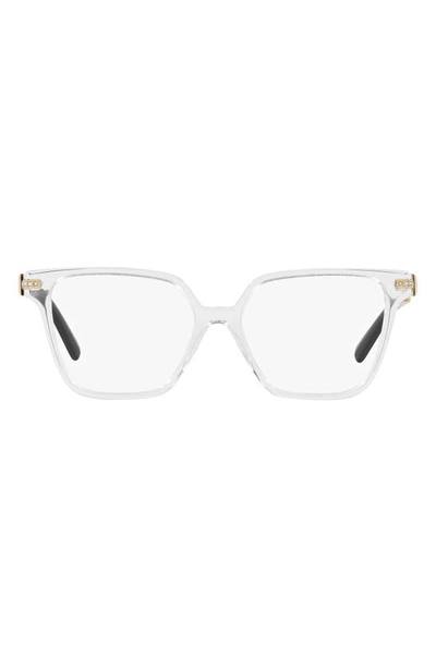 Shop Tiffany & Co 52mm Square Optical Glasses In Crystal